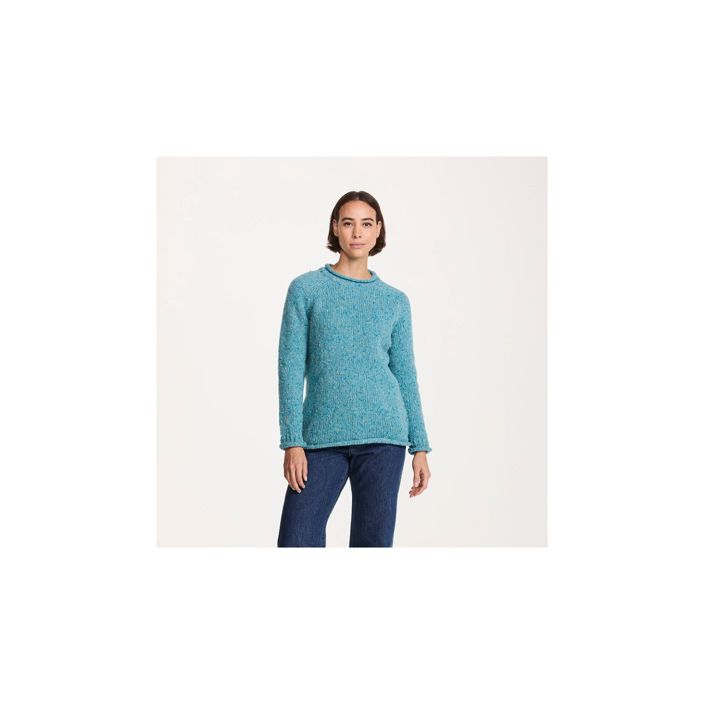 Pull Ballina Bleu Ciel Aran Woollen Mills