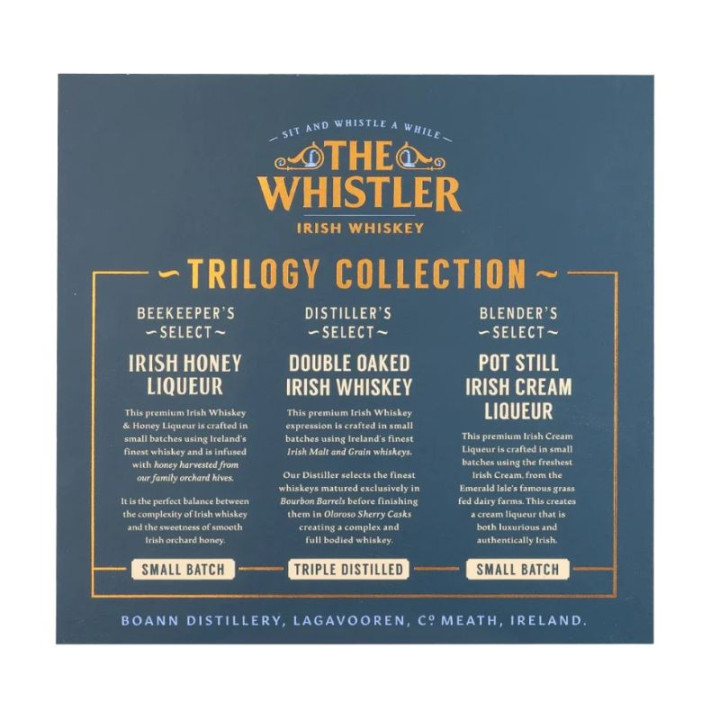 The Whistler Trilogy Gift Set 3x5cl | Irish Whiskey Tasting Set | Le Comptoir Irlandais
