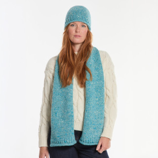 Aran Woollen Mills Ballina Donegal Sky Blue Scarf