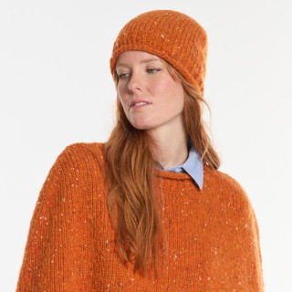 Bonnet Ballina Donegal Orange Aran Woollen Mills