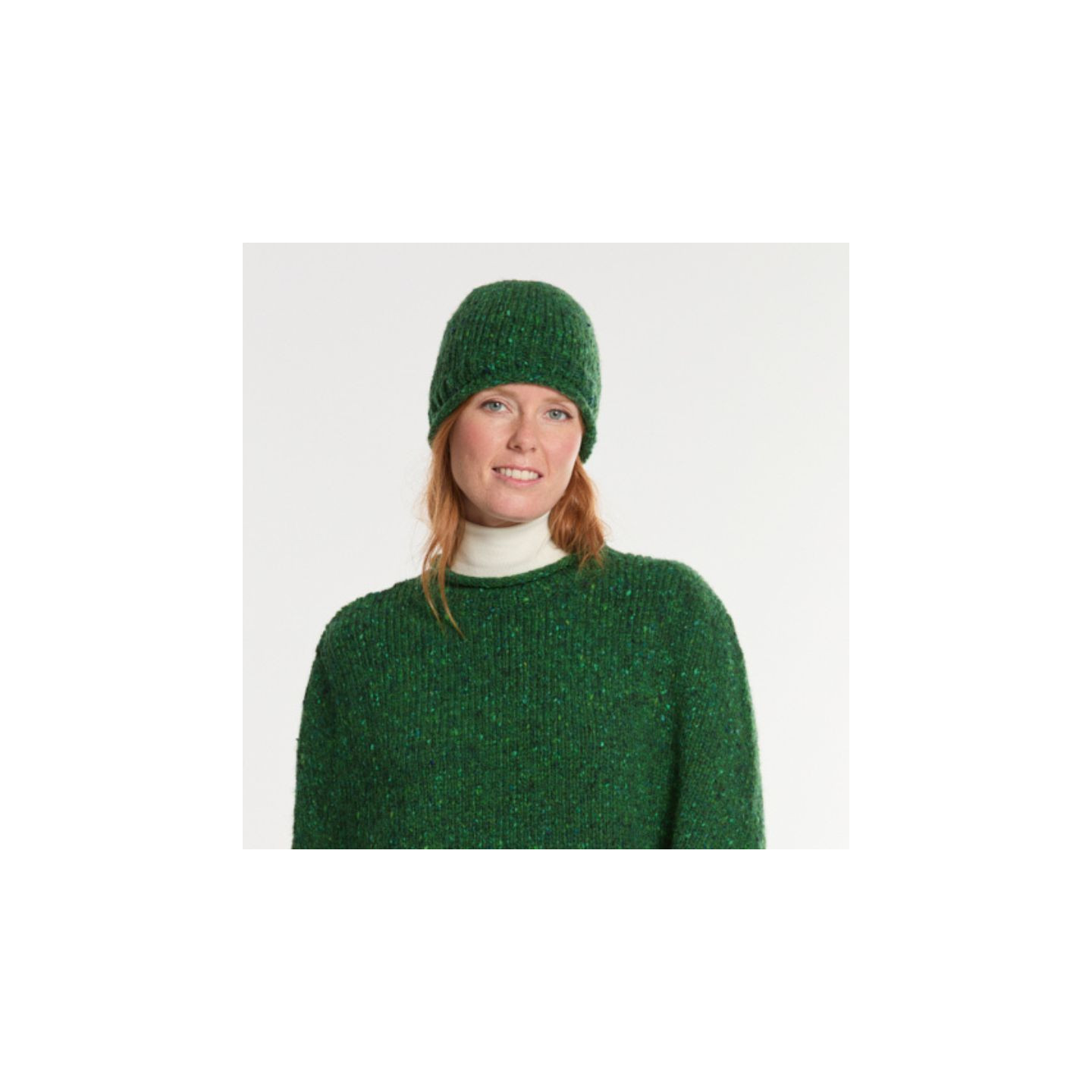 Aran Woollen Mills Ballina Green Beanie