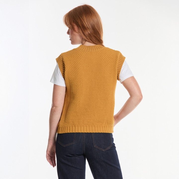 Pull Adare Sans Manches Moutarde Deer Park