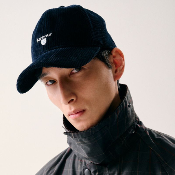 Barbour Preston Cord Navy Cap