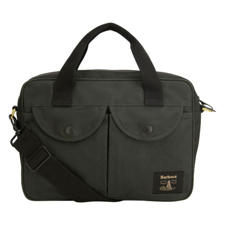 Barbour Huilé Crossbody Laptop Bag Sage