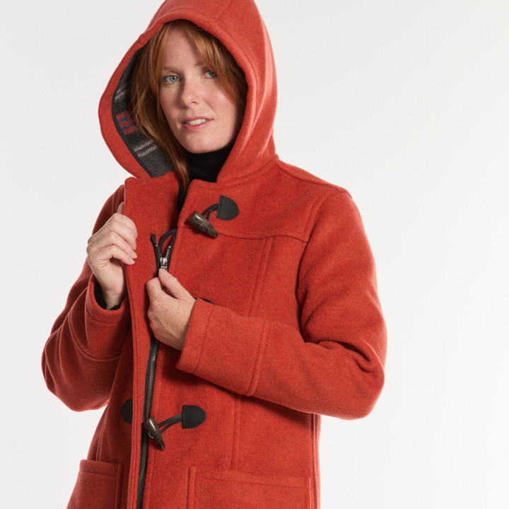 London Tradition Orange Fiona Duffle-Coat