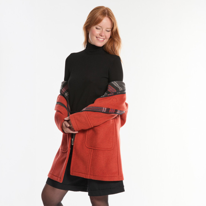 London Tradition Orange Fiona Duffle-Coat