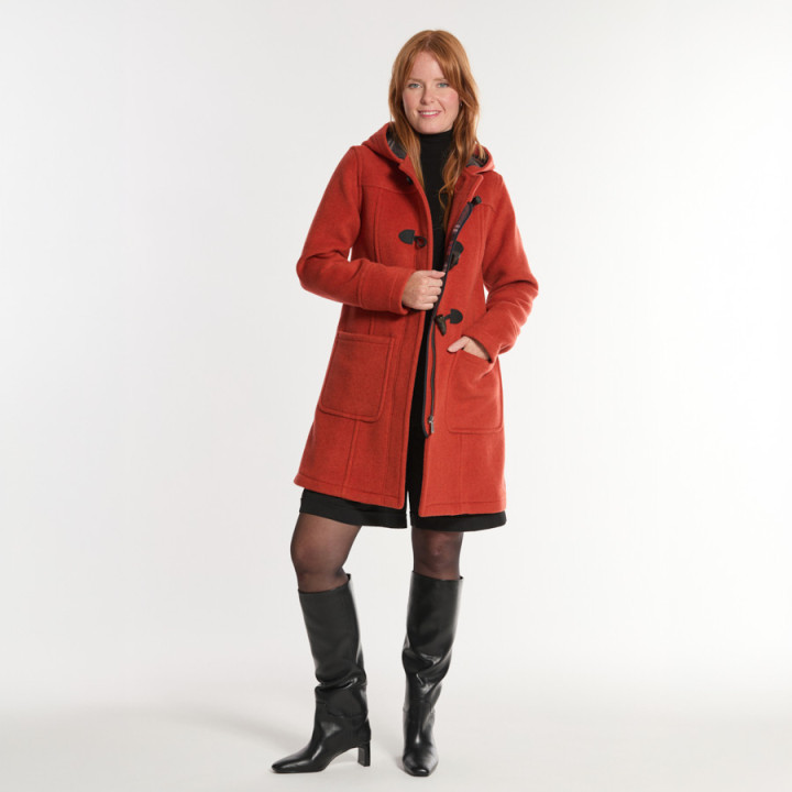 London Tradition Orange Fiona Duffle-Coat