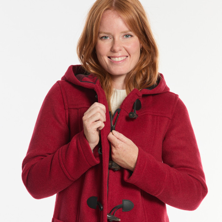 Duffle-Coat Fiona Zippé Cerise London Tradition