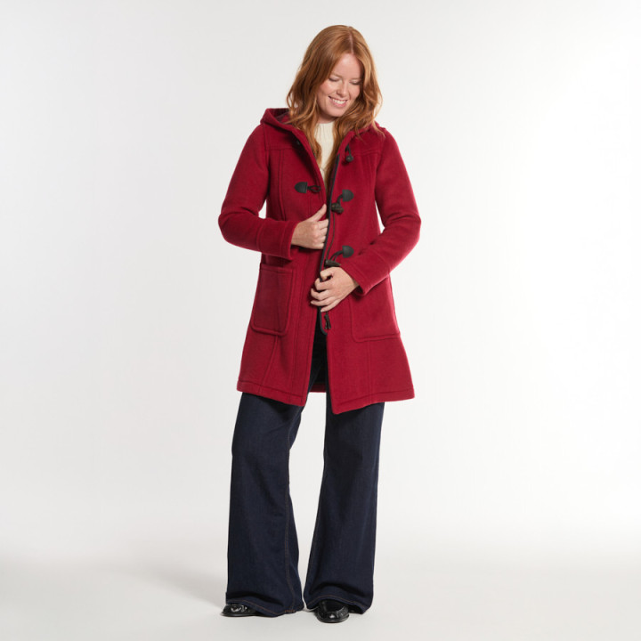 London Tradition Fiona Cherry Zipped Duffle-Coat