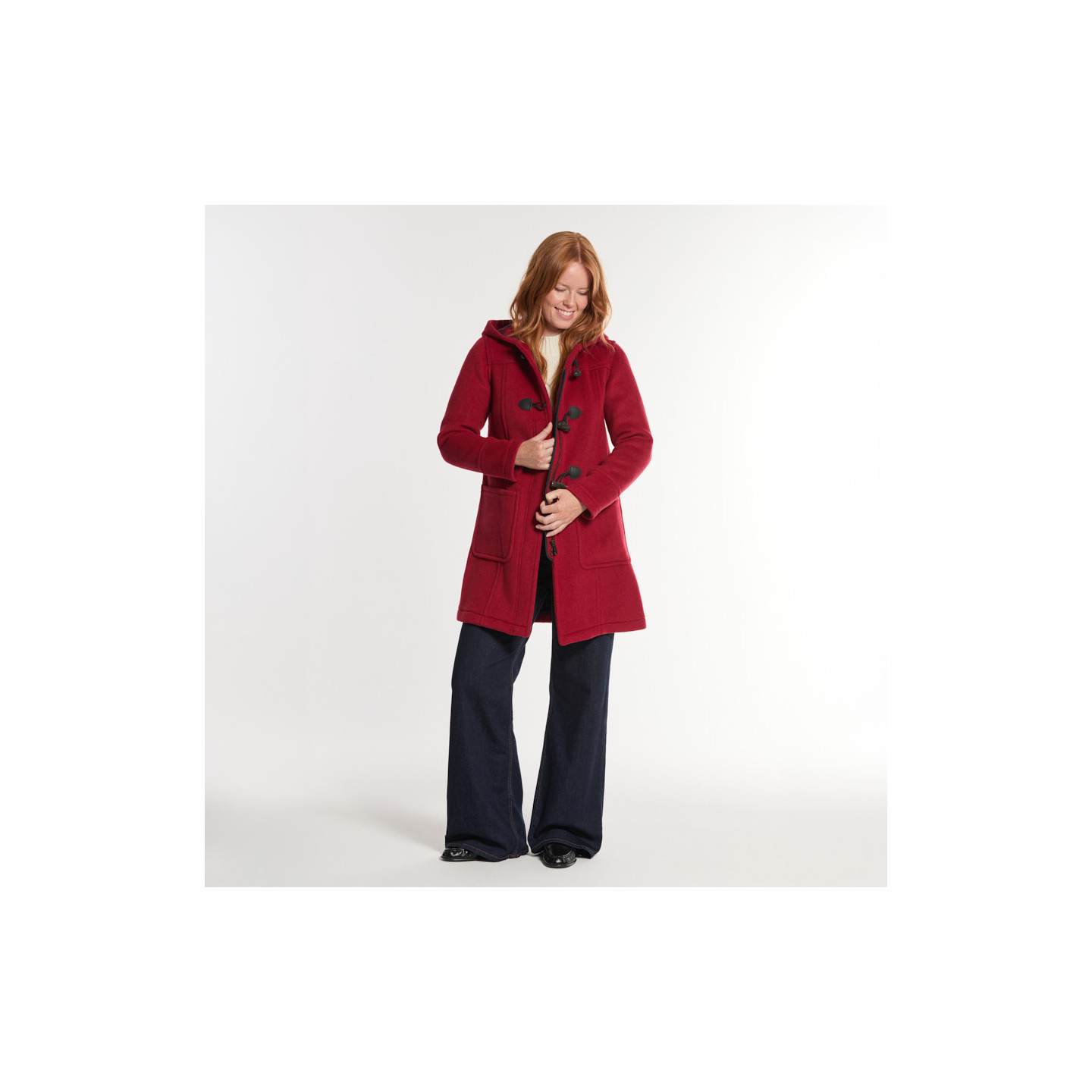London Tradition Fiona Cherry Zipped Duffle-Coat - Le Comptoir
