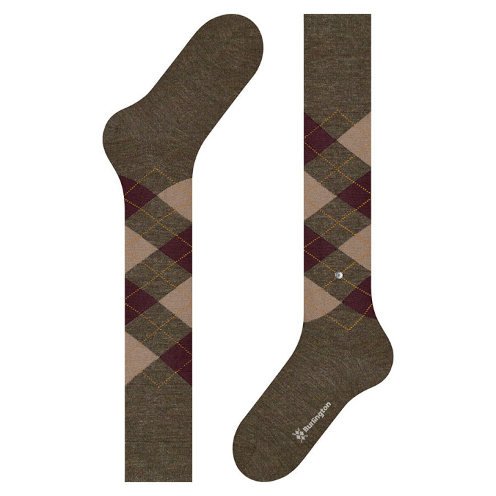 Chaussettes Hautes Homme Edinburgh Mélange Burlington