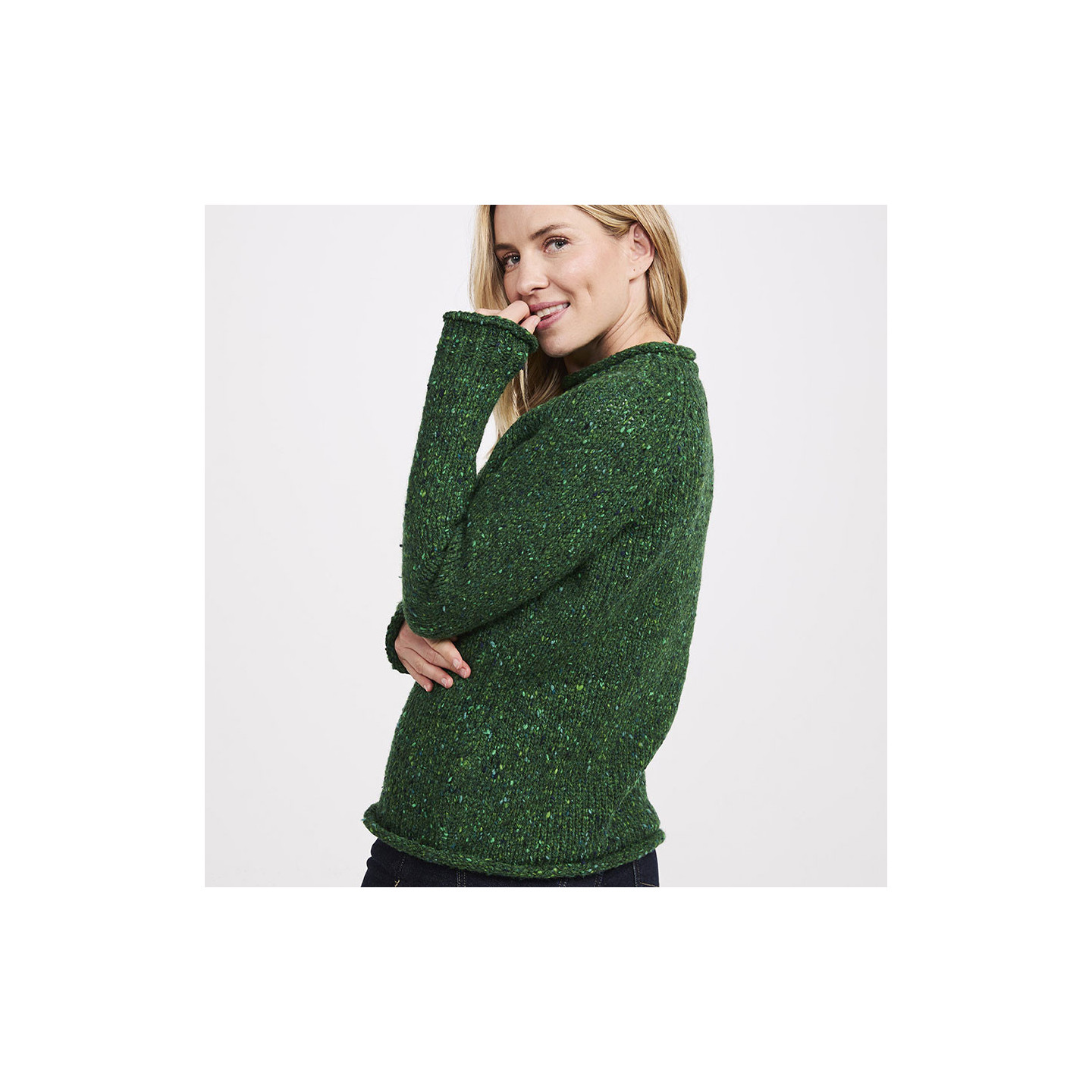 Pull Ballina Vert Aran Woollen Mills