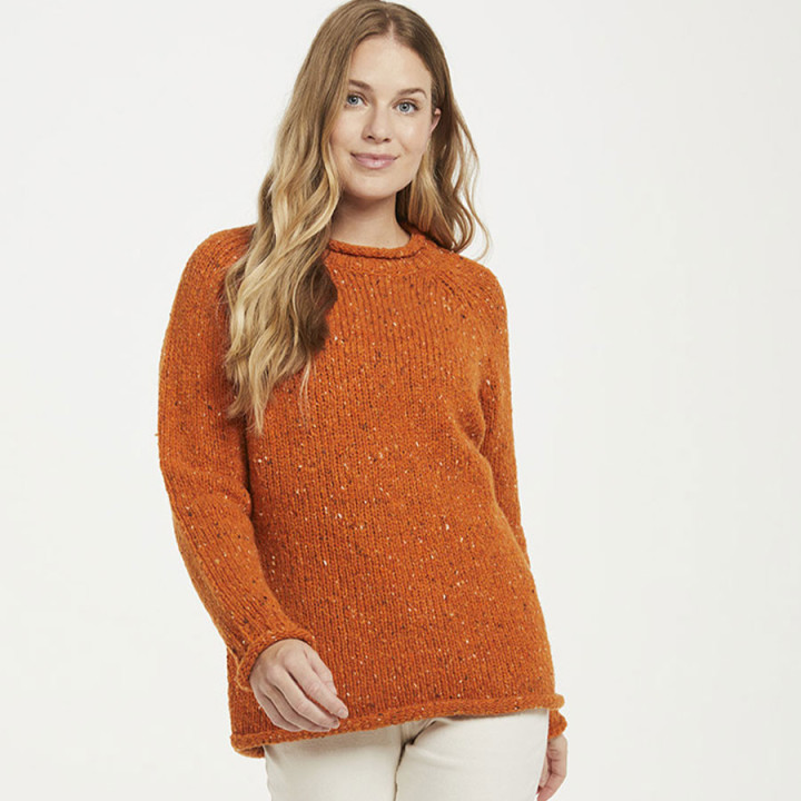 Pull Ballina Orange Aran Woollen Mills