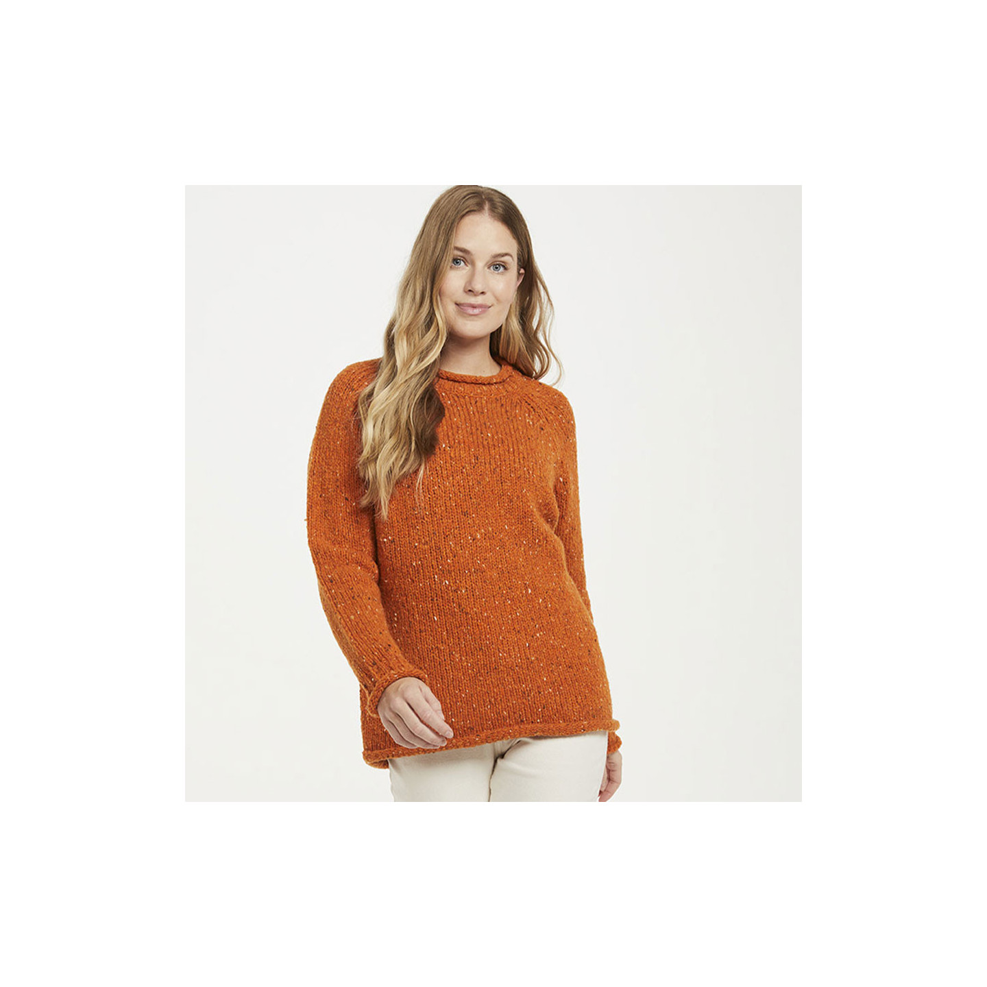 Pull Ballina Orange Aran Woollen Mills