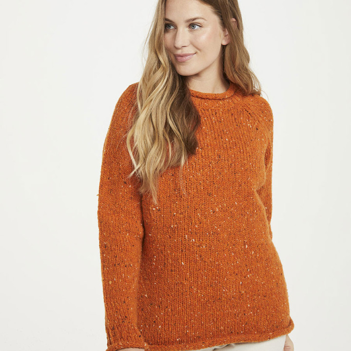 Pull Ballina Orange Aran Woollen Mills
