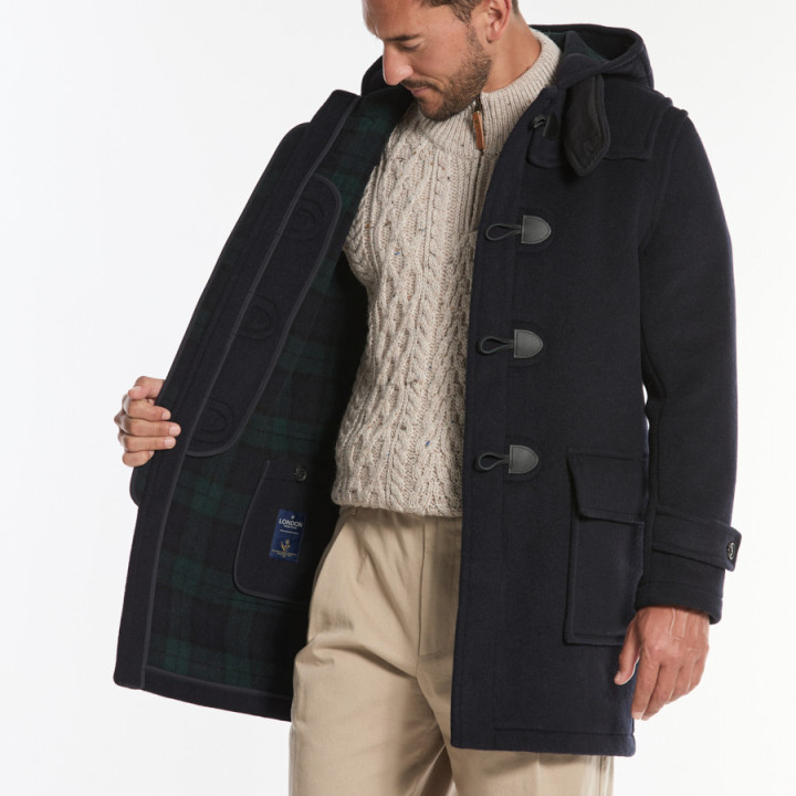 London Tradition Navy Barry Duffle Coat