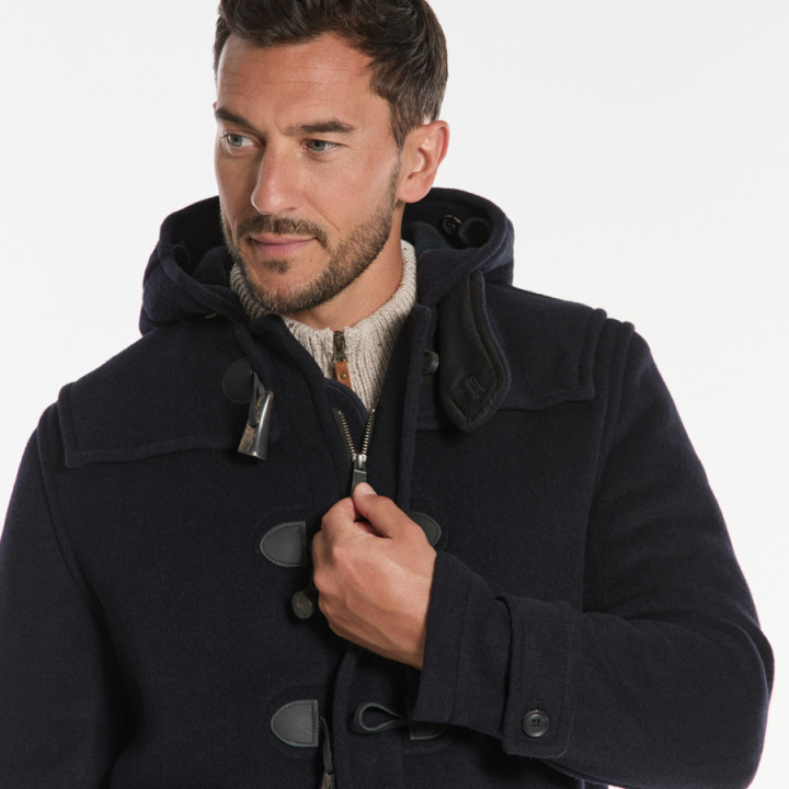 London Tradition Navy Barry Duffle Coat