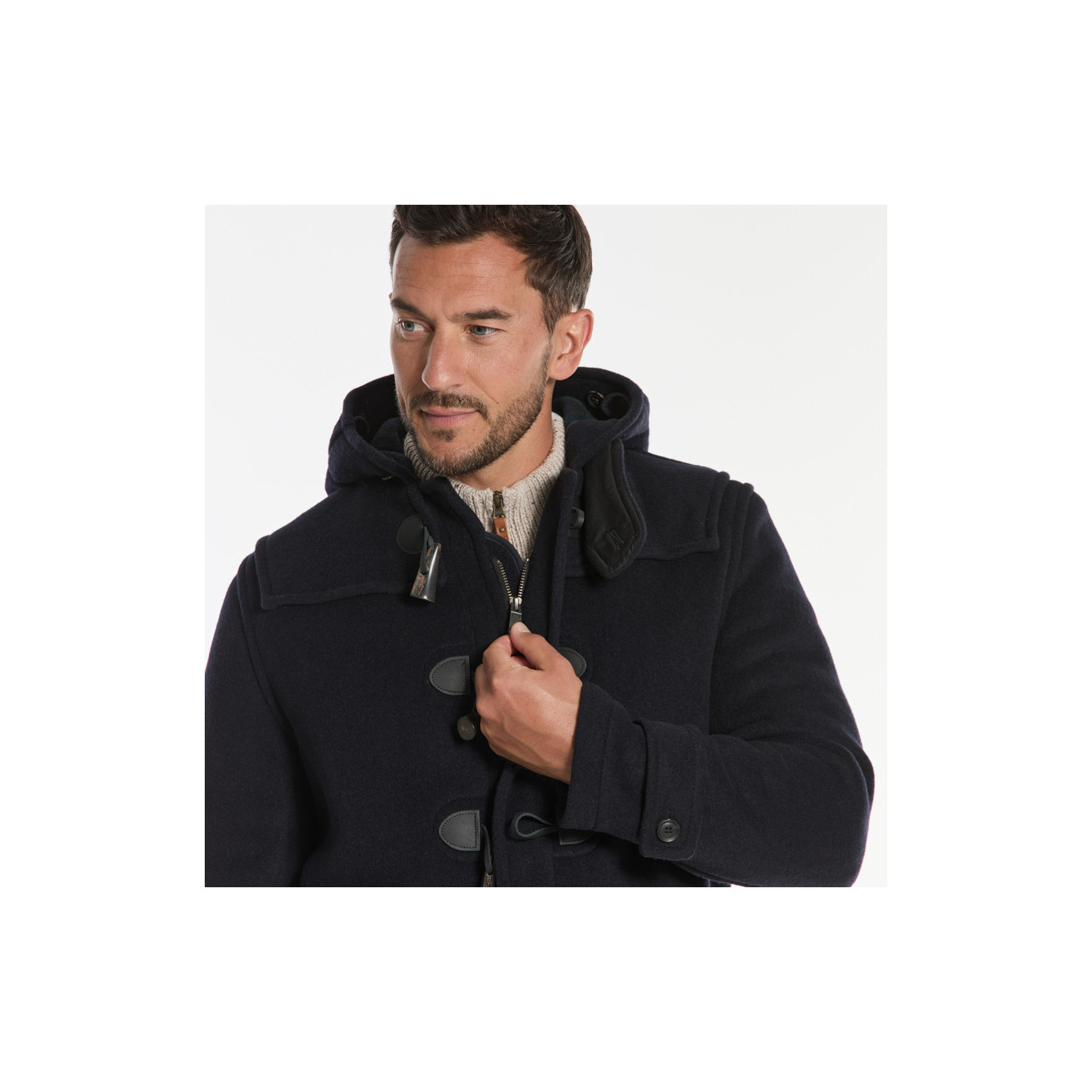 London Tradition Navy Barry Duffle Coat