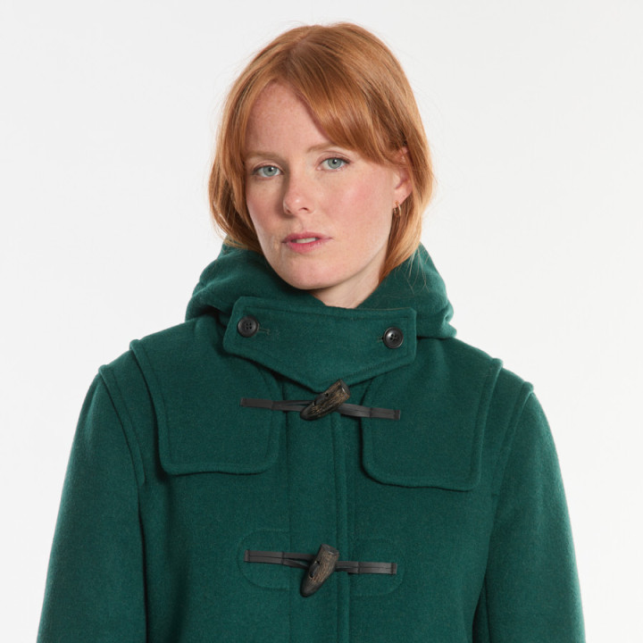 Duffle Coat Erica Vert london tradition