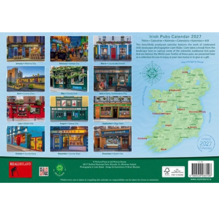 Calendrier 2027 Irish Pubs