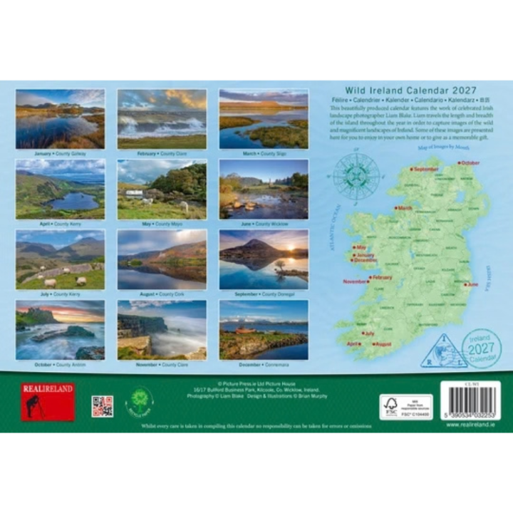 Wild Ireland 2027 Calendar