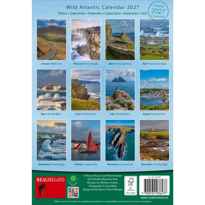 Calendrier 2027 Wild Atlantic Way