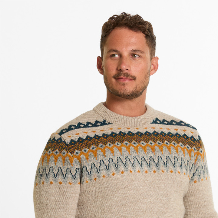 Out Of Ireland Andy Ecru Jacquard Sweater