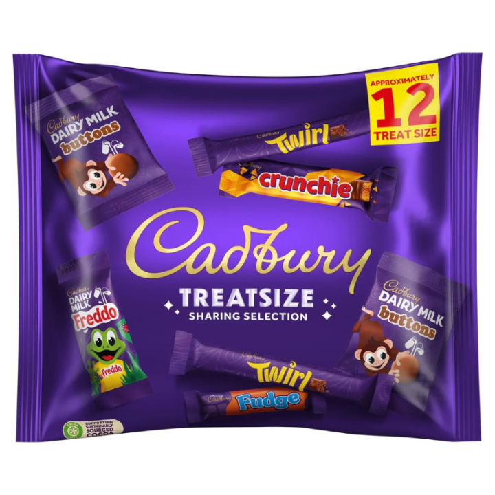 Sachet assortiment de 12 chocolats Cadbury Family Treatsize 223 g