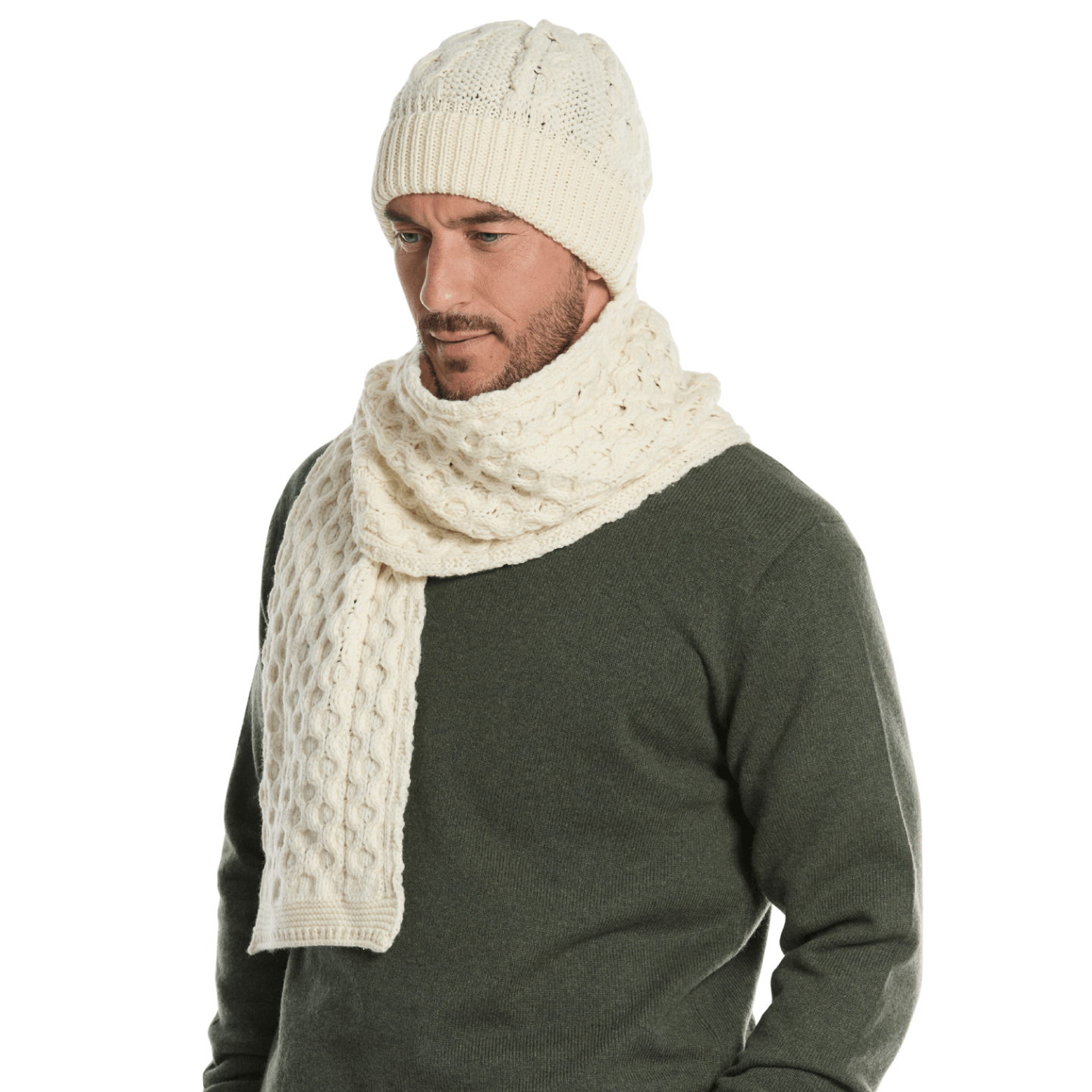 Bonnet Honeycomb Écru Inis Crafts