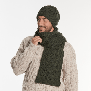 Inis Craft Green Honeycomb Beanie
