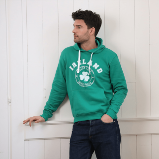 Sweat à Capuche Trèfle Vert