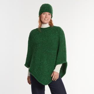 Poncho Ballina Vert Aran Woollen Mills