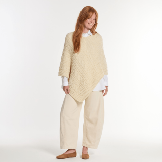 Poncho Écru Aran Woollen Mills