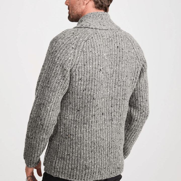 Aran Woollen Mils Cardigan Kells Grey