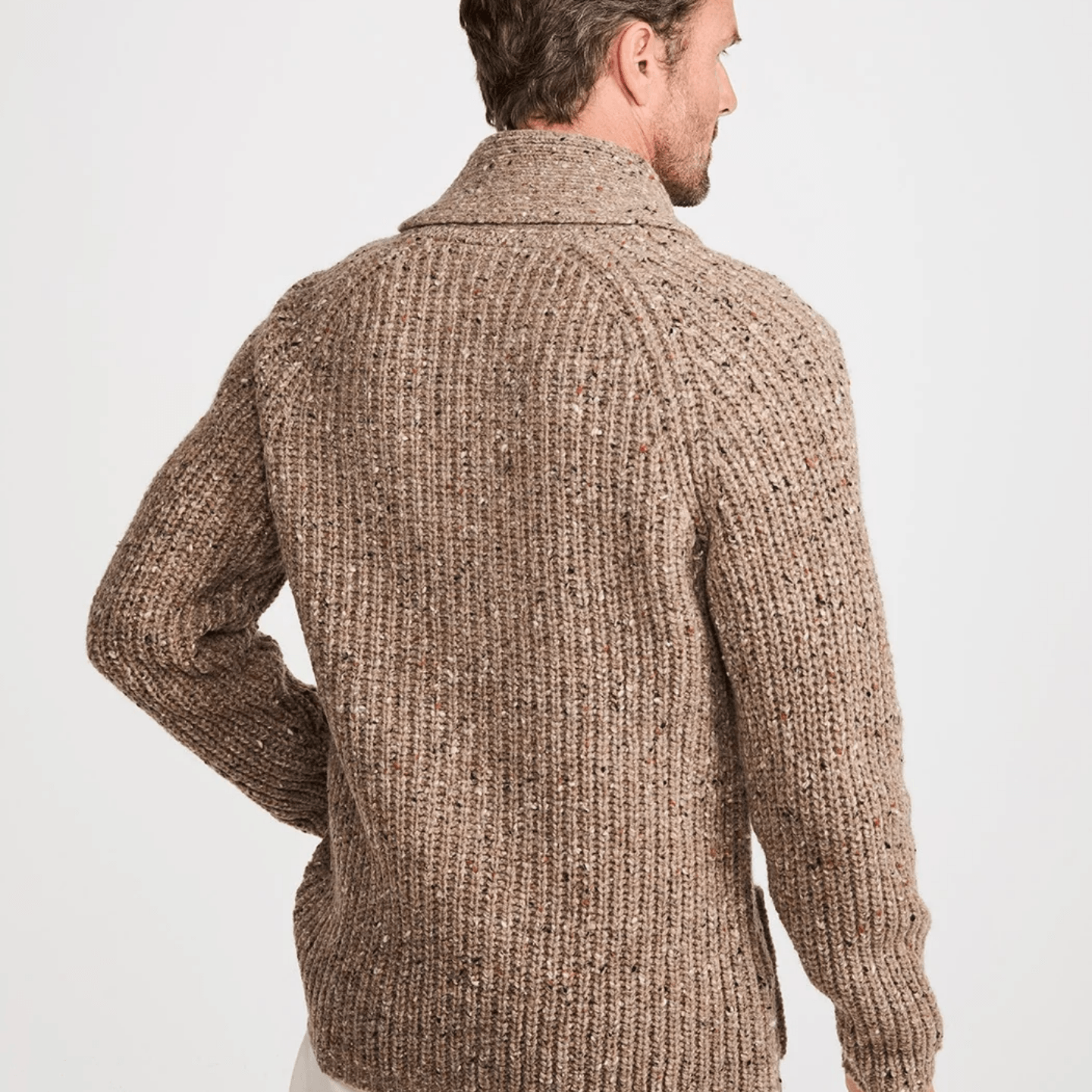 Aran Woollen Mils Cardigan Kells Beige