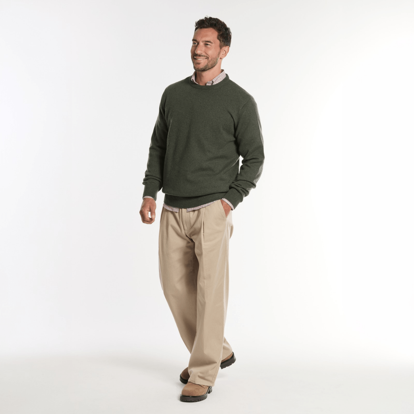 Best Yarn Green round-neck sweater