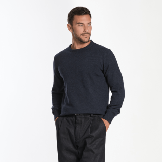 Pull Col Rond Marine Best Yarn