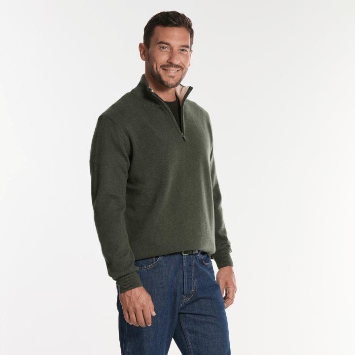 Pull Col 1/2 Zip Vert Best Yarn
