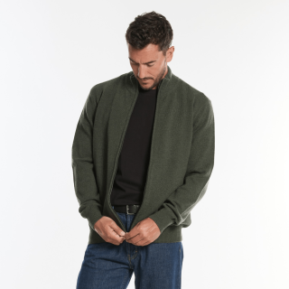 Best Yarn Dark Green Zipped Vest