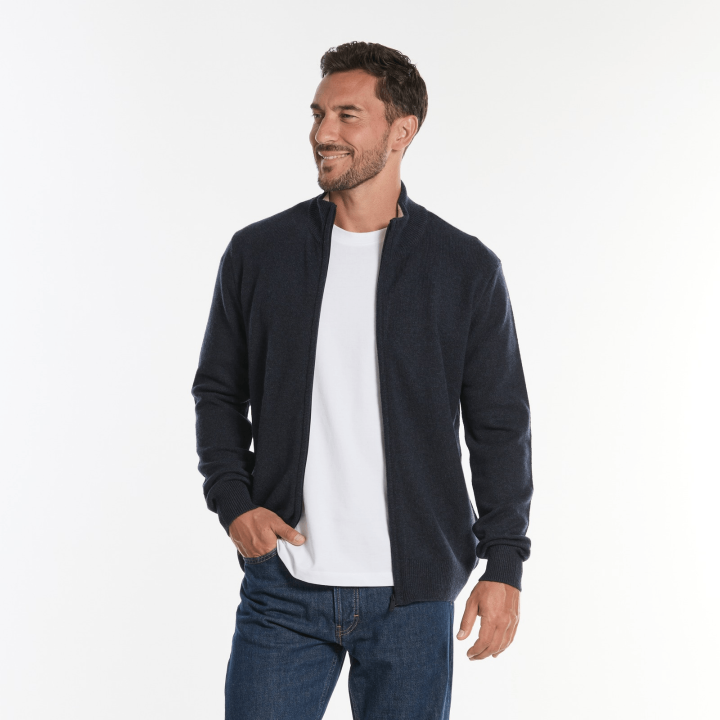 Gilet Zippe Marine Best Yarn