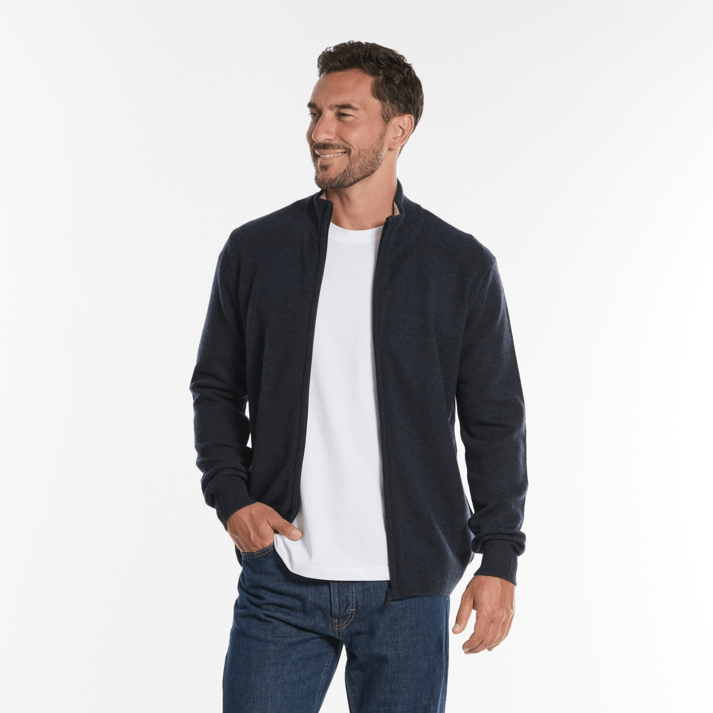 Gilet Zippe Marine Best Yarn