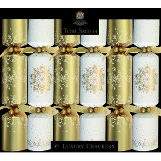 Party crackers gold and cream x6