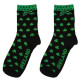 Chaussettes Noires avec Trèfles Verts