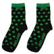 Green Shamrocks Black Socks