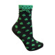 Green Shamrocks Black Socks