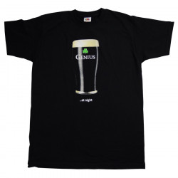 T-shirt Noir Genius At Night