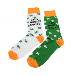 Green & Orange Shamrock Socks