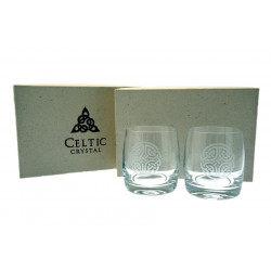 Whisky Glasses x2 Celtic Crystal Set