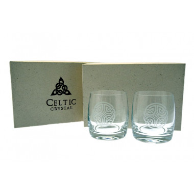 Whisky Glasses x2 Celtic Crystal Set