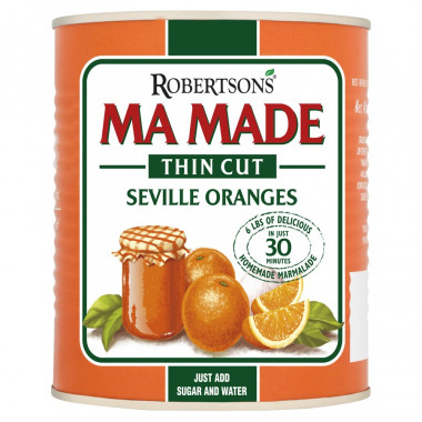 Can of orange thin cut for a homemade marmaladee